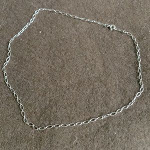 18 kt white gold 16 inch necklace linked chain Tiffany & Co signed